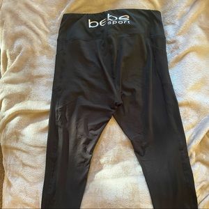 bebe capri leggings - large, black, soft material. Good condition.